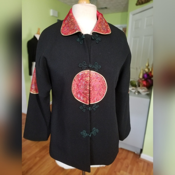 Chic Oriental Embellished Blazer Jacket - Picture 1 of 5